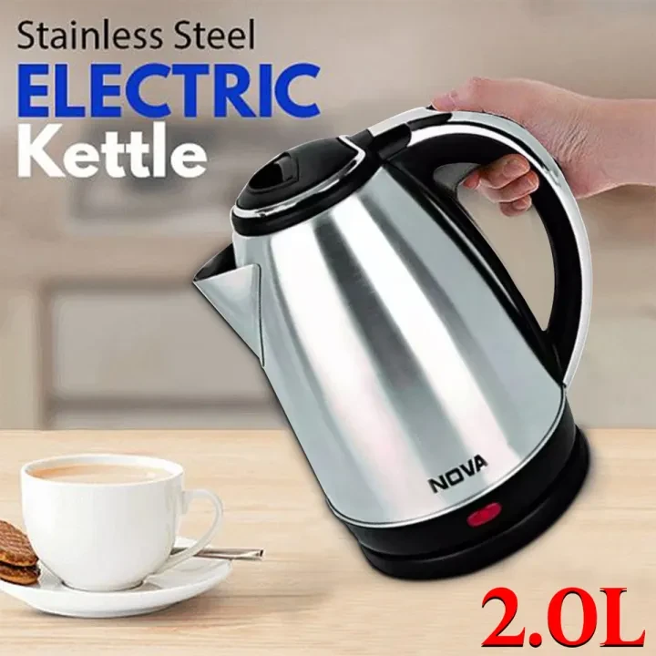 NOVA 2L Electric Kettle - Fast Boiling Stainless Steel Hot Water Pot for Tea & Coffee
