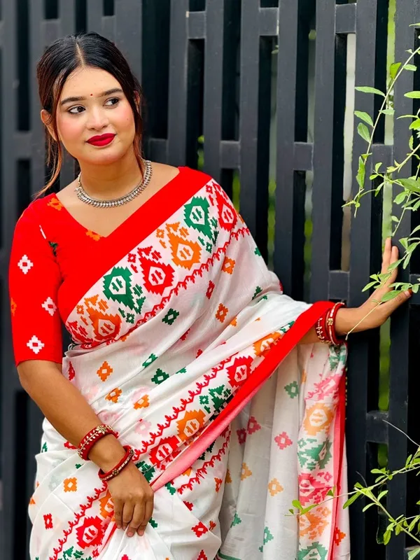 Fashionable Tangail Silk Saree for Women – With Blouse Piece – Perfect for All Season & Occasions