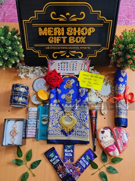 20 Items Mega Luxury Saree Combo Ultimate Gift Box for Women online in BD