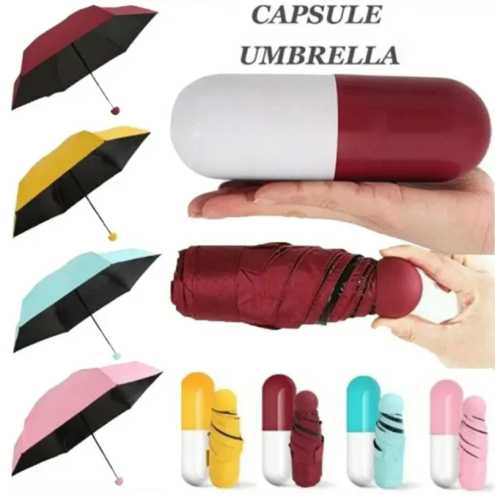 Fashionable Cute Mini Capsule Umbrella with Box - Multicolor & Portable