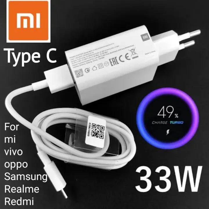33W Super Fast Type-C Charger for Xiaomi, Vivo, Realme, Oppo, Samsung & More