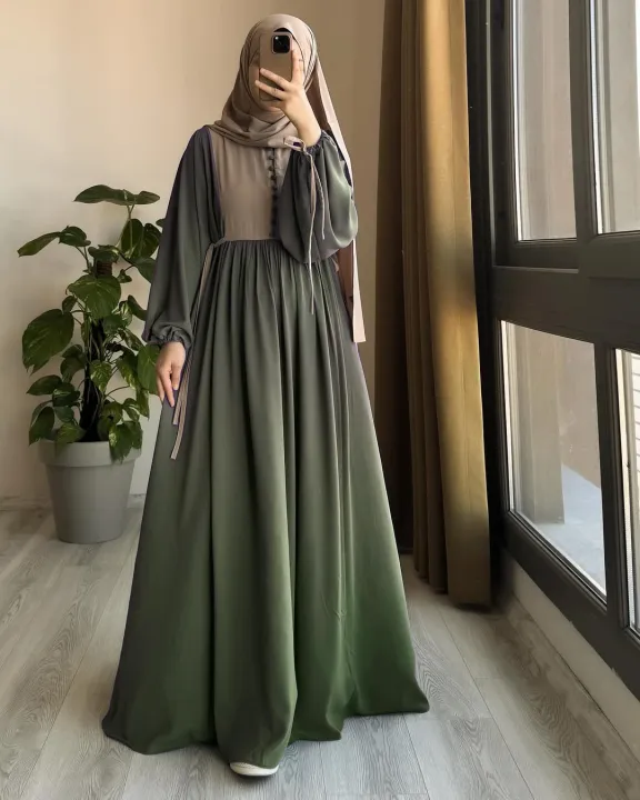 Abaya Borka (Dubai Gown) – No Hijab Only Borka, Dubai Cherry Georget Stylish Party Borka for Women