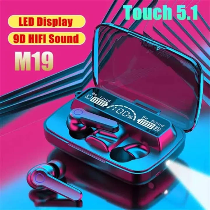 M19 TWS Bluetooth 5.1 Wireless Earbuds with Touch Control & LED Display online in BD