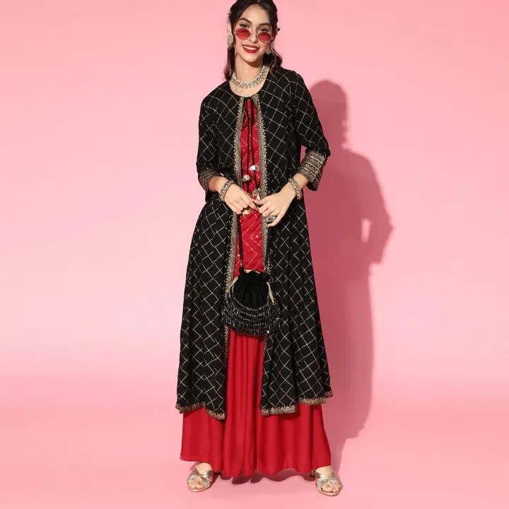 AC Cotton Printed Ready Kurta Set (3-Piece)