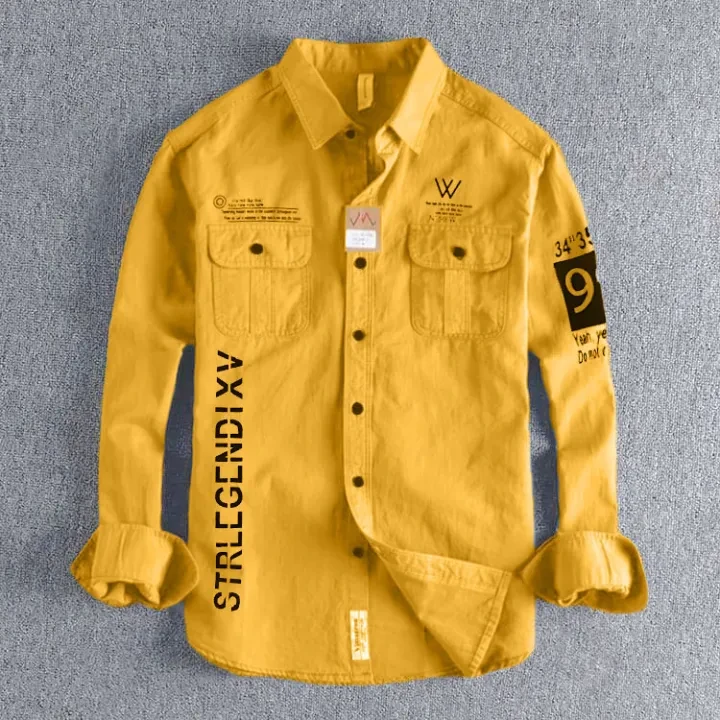 Premium Long Sleeve Designer Shirt for Men – Smart Casual Fit