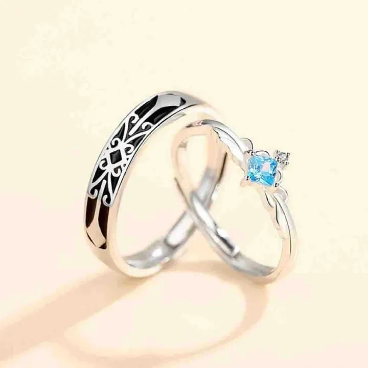 Elegant Adjustable Couple Rings for Men & Women - Matching Promise Rings