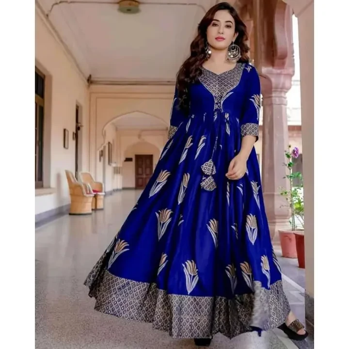 Stylish Long Kurti Gown for Women with Koti